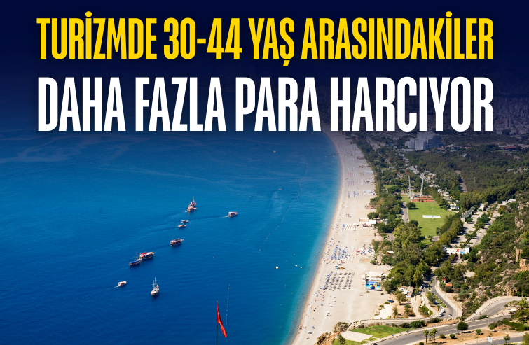 Turizmde 30-44 yaş arasındakiler daha fazla para harcıyor