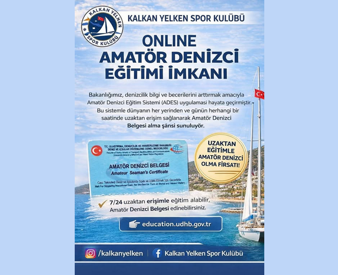 AMATÖR DENİZCİ BELGESİ ARTIK ÇOK KOLAY!